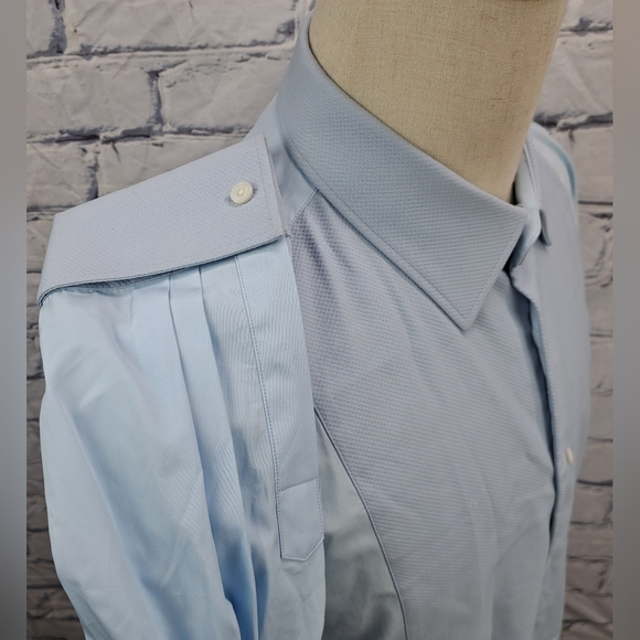 Burberry Men's Dress Shirt Formal Gatsby Blue Classic Fit Large 16 x 34 / 41 EU - Picture 6 of 16